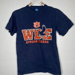 NCAA AUBURN TIGERS WDE COLLEGIATE BLUE & ORANGE T SHIRT SZ S